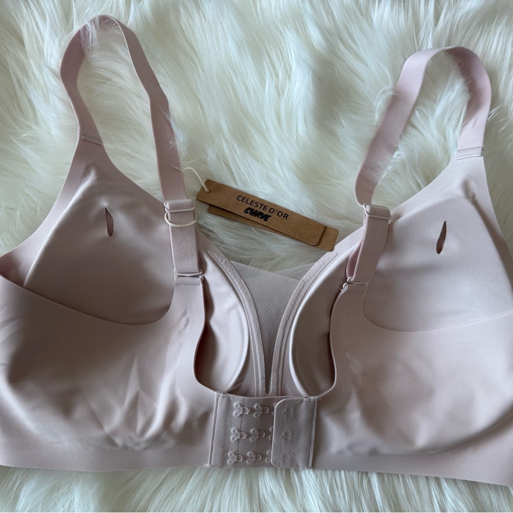 NWT Celeste d’or Curve Support & Lift V-Neck Mesh Bra in pink - Picture 5 of 7